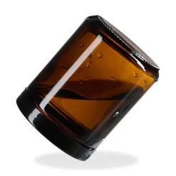 Glasburkar för grädde, 9x7 cm, Brun, Svart