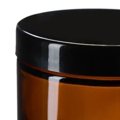 Glasburkar för grädde, 9x7 cm, Brun, Svart