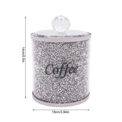 Glasburkset, Lufttät Förvaring, Hållbara Rostfria Lock,Silver