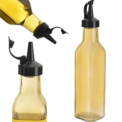Glasflaska för olivolja, vinäger, kryddor med olivolja och vinäger dispenser 0,26L