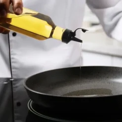 Glasflaska för olivolja, vinäger, kryddor med olivolja och vinäger dispenser 0,26L