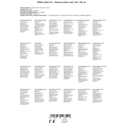 GLASÖGON Diskmatta, Dräneringsmatta, Droppmatta, Dränerande matta 40 x 30 cm