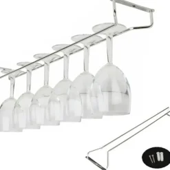 Glashållare - TEMPSA - 55cm - Rostfritt stål - Vinställ - Modern design