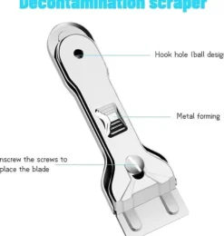 Glashällsskrapa / Glasskrapa - Med 5 utbytbara blad för effektiv rengöring och borttagning av smuts