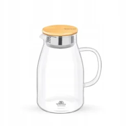 Glaskanna för drycker med bambulock Wilmax 1,9L