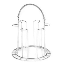 Glaskoppshållare i rostfritt stål för festförvaring och dränering