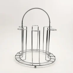 Glaskoppshållare i rostfritt stål för festförvaring och dränering