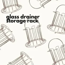 Glaskoppshållare i rostfritt stål för festförvaring och dränering