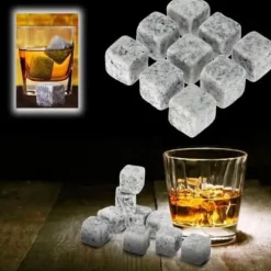 GL11263-Återanvändbara whiskystenar. 6 stycken. set med iskuber. vinkylning. till bröllopsfest. kyl-