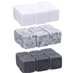 GL12729-Återanvändbara whiskystenar. 6 stycken. set med iskuber. vinkylning. bröllopsfest. kyla ner