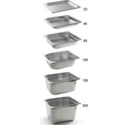 GN 1/2 stålbehållare Kök Linjehöjd 20 mm - Hendi 806302
