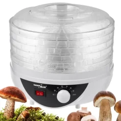 GreenBlue svamp-, grönsaks- och frukttork, 250W effekt, mycket tyst, 5 såll, GB195