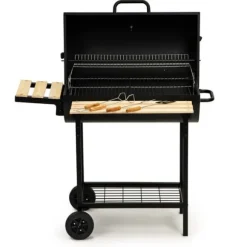 Grill med lock och värmeställ - inklusive termostat - 104x68x94 cm