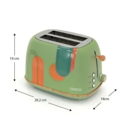 Grill Toast - CAPRIZZE - Kaito - Extra Stor Dubbel Springa - 6 Grillnivåer - Matt Grön