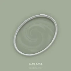 Grön matt väggfärg The Color Kitchen Sane Sage Dispersion exklusiv för inomhus Hög intensitet på 5 liter