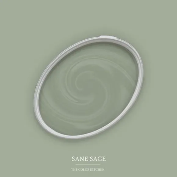 Grön matt väggfärg The Color Kitchen Sane Sage Dispersion exklusiv för inomhus Hög intensitet på 5 liter