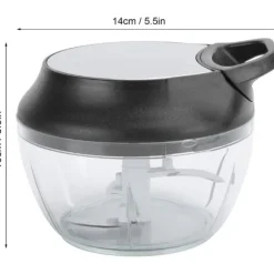 Grönsakshackare med Snöre - Dicer med Dragfunktion 500 ml Svart