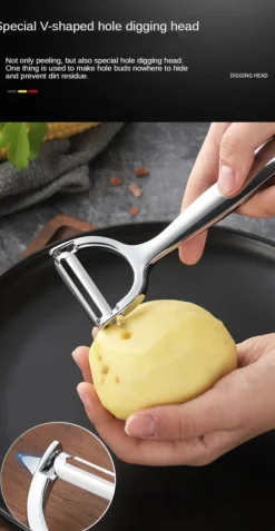 Grönsaksskalare i stål