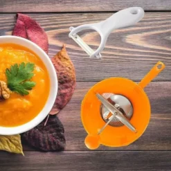 Grönsaksskalare och -strimlare Fackelmann Vert Keramik Rostfritt stål Plast 20 x 40 x 30 cm 2 Delar