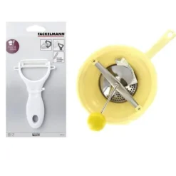 Grönsaksskalare och -strimlare Fackelmann Vert Keramik Rostfritt stål Plast 20 x 40 x 30 cm 2 Delar