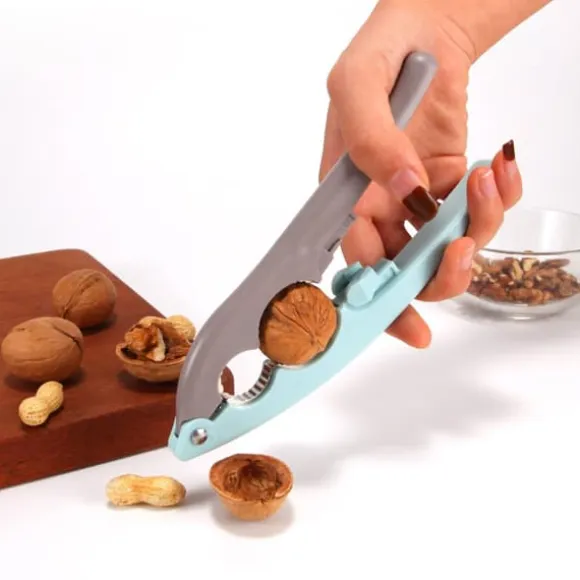 Halkfritt handtag Valnötsknäckare Kök Nötknäppare Sheller Clip Verktygsklämma för razilnötter Hasselnötter Mandlar