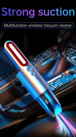 Handdammsugare till bilen, uppladdningsbar, med LED