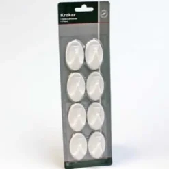 Hemmet Krokar Verktyg Tillbehör 8st vita krokar självhäftande plast