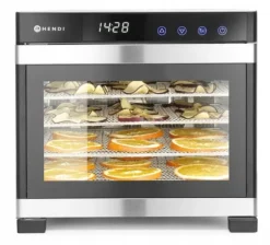 Hendi Profi Line Mattork 6 Hyllor 650W – Digital Panel, Tyst Fläkt