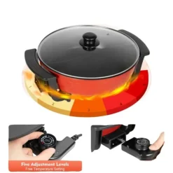 Hetpanna, 6L kapacitet, 1360W effekt, 5 temperaturnivåer, 31 cm diameter