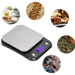 Hög noggrann digital våg Bärbar elektronisk köksvåg Matmätningsverktyg (5 kg/0,1 g)