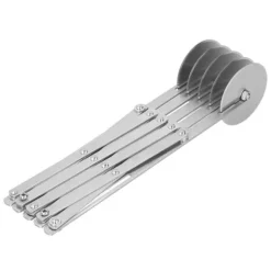 5-hjuls pizzaskärare i rostfritt stål - effektivt verktyg för köksbakning