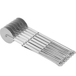 7-hjuls pizzaskärare i rostfritt stål - perfekt för deg, bakverk, brödskärning