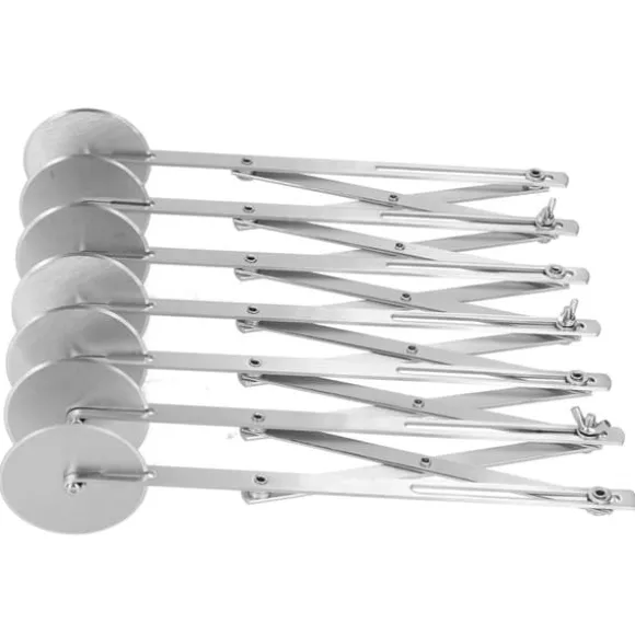 7-hjuls pizzaskärare i rostfritt stål - perfekt för deg, bakverk, brödskärning