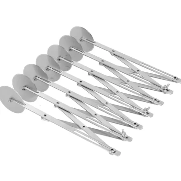 7-hjuls pizzaskärare i rostfritt stål - perfekt för deg, bakverk, brödskärning