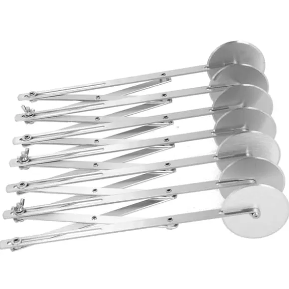 7-hjuls pizzaskärare i rostfritt stål - perfekt för deg, bakverk, brödskärning