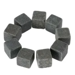 HK11470-Glaserade whiskystenar. Kylande kuber. granitficka. återanvändbar. 9 stycken