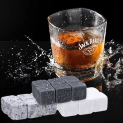 HK14041-Återanvändbara whiskystenar. Bärbar vinkylare. issten. Whisky naturstenar. Stångverktyg. mot