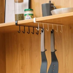 Hängare för hylla - Vit med 6 krokar