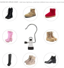 Hängare med klämma Rostfritt stål 10-pack