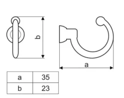 Hängare WK11, blank krom