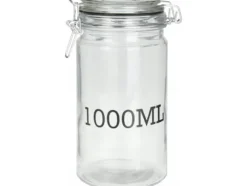 Home Styling Collection Słoik z pokrywką z klipsem, z informacją o pojemności