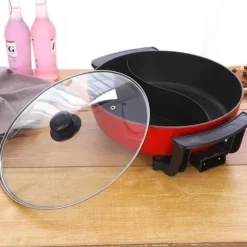 Hot Pot, 30,5 cm diameter, 1360W effekt, non-stick beläggning, flera temperaturinställningar, hållbar aluminiumkonstruktion