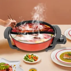 Hot Pot, 6L kapacitet, 1360W effekt, 220V spänning, 5 temperaturinställningar, 31cm diameter