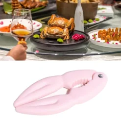 Hummerknäckare PP aluminiumlegering Enkel borttagning av skalet Benknäckare Verktyg för familjemiddag Rosa
