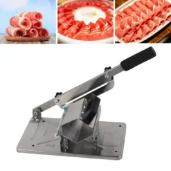 Hushållsmanuell lammskärningsmaskin fryst köttskärningsmaskin nötkött fårkött ark rullar skärare för kök