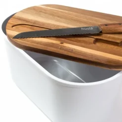 HUSLA BRÖDBAGARE MED SKÄRBRÄTA OCH KNIV 73940