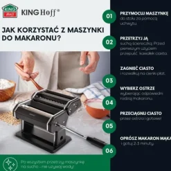 2-i-1 deg- och pastamaskin, svart, KINGHOFF KH-1927