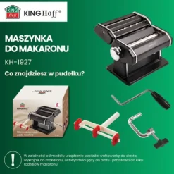 2-i-1 deg- och pastamaskin, svart, KINGHOFF KH-1927
