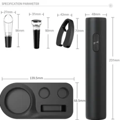 5-i-1 Elektrisk Vinöppnare med fina tillbehör