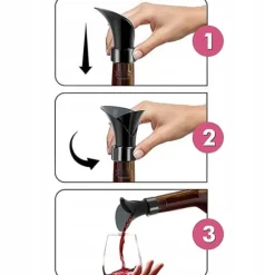 2-i-1 Vinluftare Dekanter Flaskpip med Förslutning